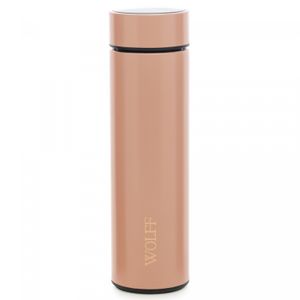Garrafa Térmica de Aço Inox com Termômetro em LED Rosé 500ml - Wolff