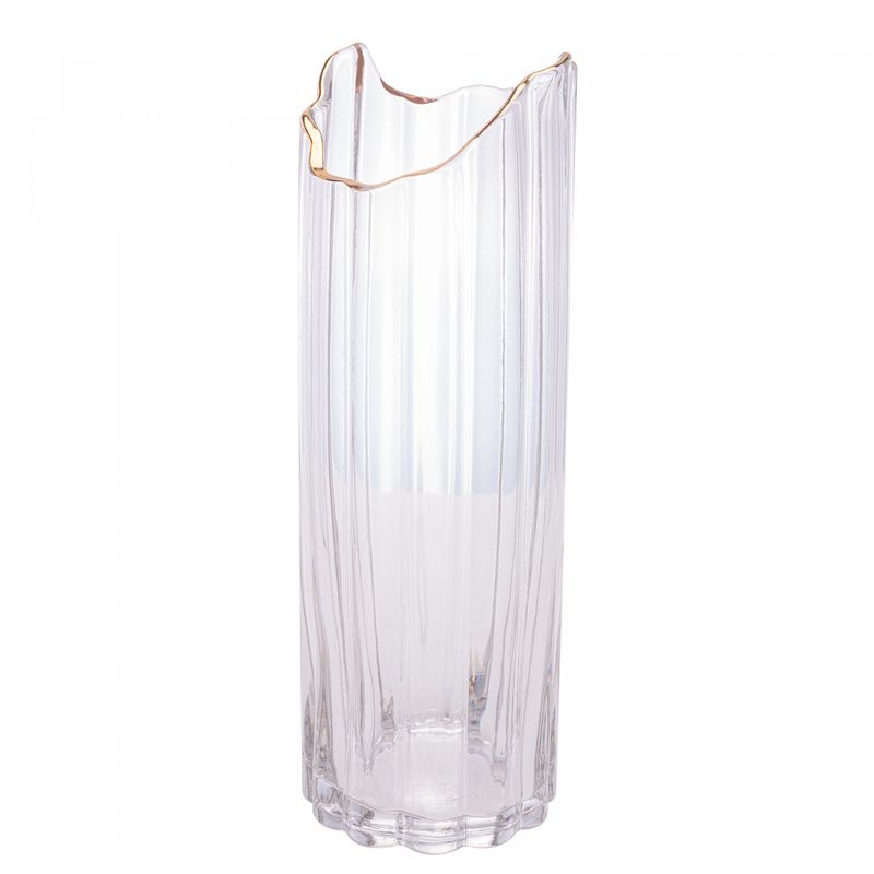 Vaso-de-Vidro-com-Borda-Dourada-10cm-x-30cm-Wolff