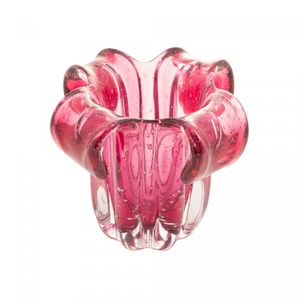 Vaso de Vidro Italy Rosa 13cm x 10cm - Wolff