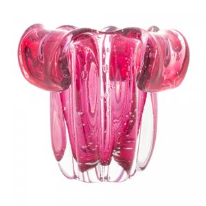 Vaso de Vidro Italy Rosa 13cm x 10cm - Wolff