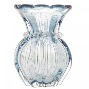 Vaso de Vidro Italy Azul 12cm x 16cm - Wolff