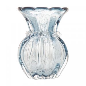 Vaso de Vidro Italy Azul 9,5cm x 14cm - Wolff