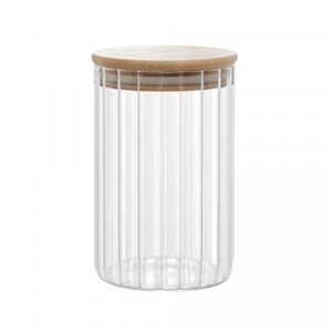 Porta Mantimento com Tampa de Bambu 700ml Vidro Borossilicato - Wolff
