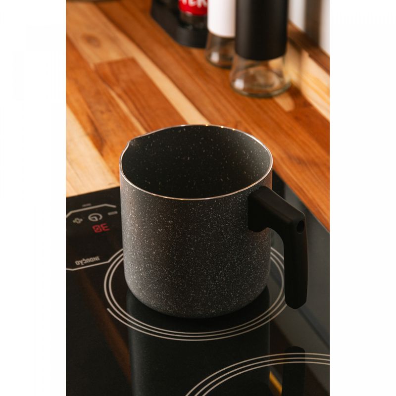 Panela-de-Inducao-em-Aluminio-com-Revestimento-Ceramico-e-Tampa-de-Vidro-Granilite-Cinza-20cm