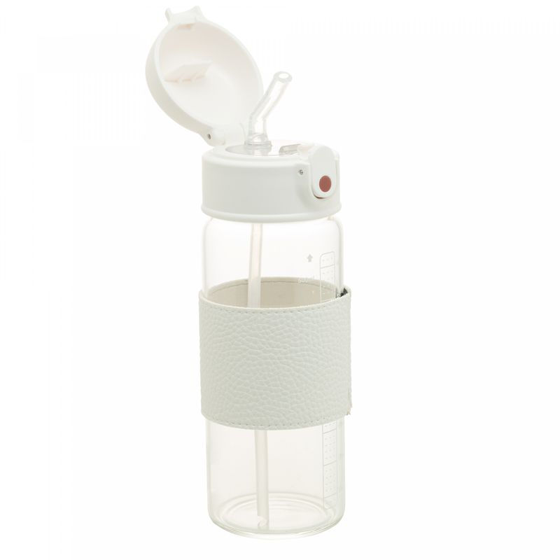Garrafa-de-Vidro-Borossilicato-com-Cinta-em-Couro-e-Canudo-Pure-Branca-500ml-Wolff