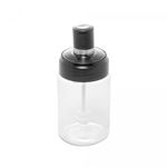 Meleira-de-Vidro-com-Pegador-e-Tampa-de-Plastico-Preta-7cm-x-7cm-x-14cm-Wolff