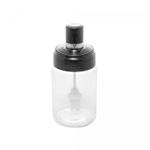 Galheteiro-de-Vidro-com-Pincel-e-Tampa-de-Plastico-Preta-7cm-x-7cm-x-14cm-Wolff
