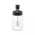 Galheteiro-de-Vidro-com-Pincel-e-Tampa-de-Plastico-Preta-7cm-x-7cm-x-14cm-Wolff
