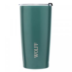 Copo Térmico de Aço Inox Parede Dupla com Tampa Verde 600ml - Wolff