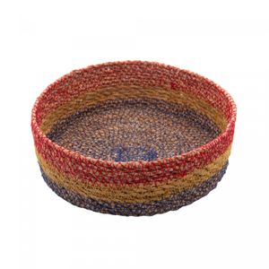 Conjunto 3 Cestas Redondas Retas de Fibra Natural Colorido - Wolff