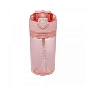 Garrafa Squeeze de Policarbonato com Porta Snack Rosa 450ml - Wolff