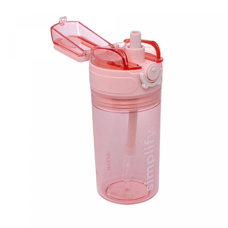 Garrafa-Squeeze-de-Policarbonato-com-Porta-Snack-Rosa-450ml-Wolff