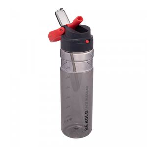 Garrafa Squeeze de Policarbonato Preta e Vermelha 830ml - Wolff