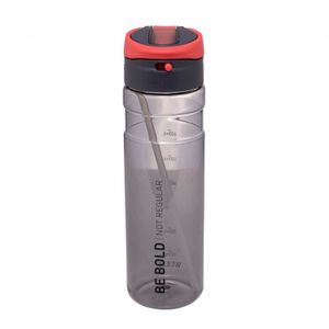 Garrafa Squeeze de Policarbonato Preta e Vermelha 830ml - Wolff