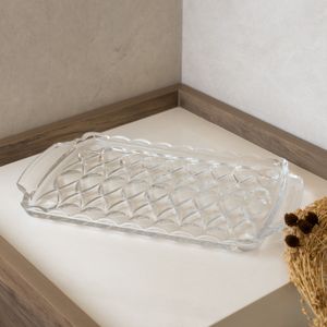 Bandeja de Cristal com Alça Angel 35cm x 21cm x 3cm - Wolff