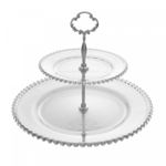 Prato-Duplo-para-Doces-de-Cristal-Pearl-32cm-x-25cm-Wolff
