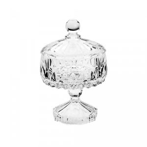 Potiche Decorativo de Cristal com Pé Louise 14cm x 23cm - Wolff