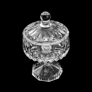 Potiche Decorativo de Cristal com Pé Louise 14cm x 23cm - Wolff