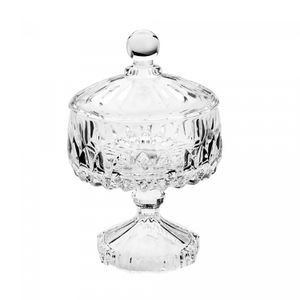 Potiche Decorativo de Cristal com Pé Louise 11cm x 18cm - Wolff