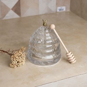 Meleira de Cristal com Pegador de Madeira 12cm x 15cm - Wolff