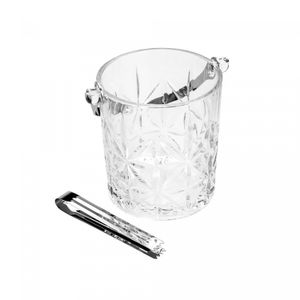 Balde para Gelo de Vidro com Alça e Pegador Romano 15cm x 13cm x 14cm - Wolff