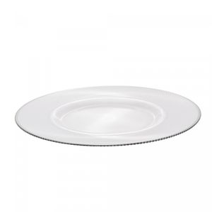 Conjunto 4 Sousplat de Cristal Thin Edge Prata 33cm x 2cm - Wolff