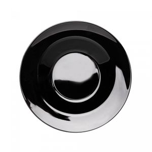 Prato de Vidro Opalino Friends Time Pasta Preto 28cm - Wolff