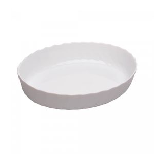 Travessa Oval de Vidro Opalino Smart Cuisine Trianon Branca 32cm x 24,5cm x 6cm - Wolff