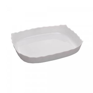 Refratário de Vidro Opalino Smart Cuisine Trianon Branco 29,5cm x 23,5cm x 6cm - Wolff