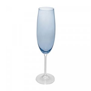 Conjunto 6 Taças para Champanhe De Cristal Ecológico Banquet Azul 200Ml - Wolff
