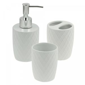 Conjunto 3 Peças para Banheiro Branco - Wolff