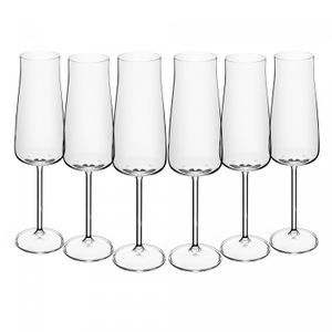 Conjunto 6 Taças para Champanhe De Cristal Ecológico Alex 210Ml - Wolff
