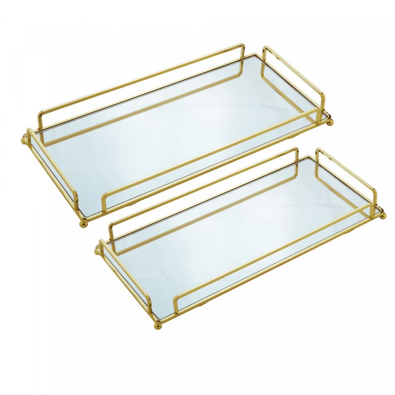 Conjunto-2-Bandejas-Decorativas-de-Metal-Dourada-36cm-x-20cm-x-5cm-34cm-x-16cm-x-4cm-Wolff