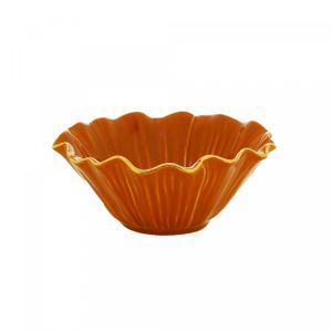 Vaso Decorativo de Porcelana Laranja 15cm x 7cm - Wolff
