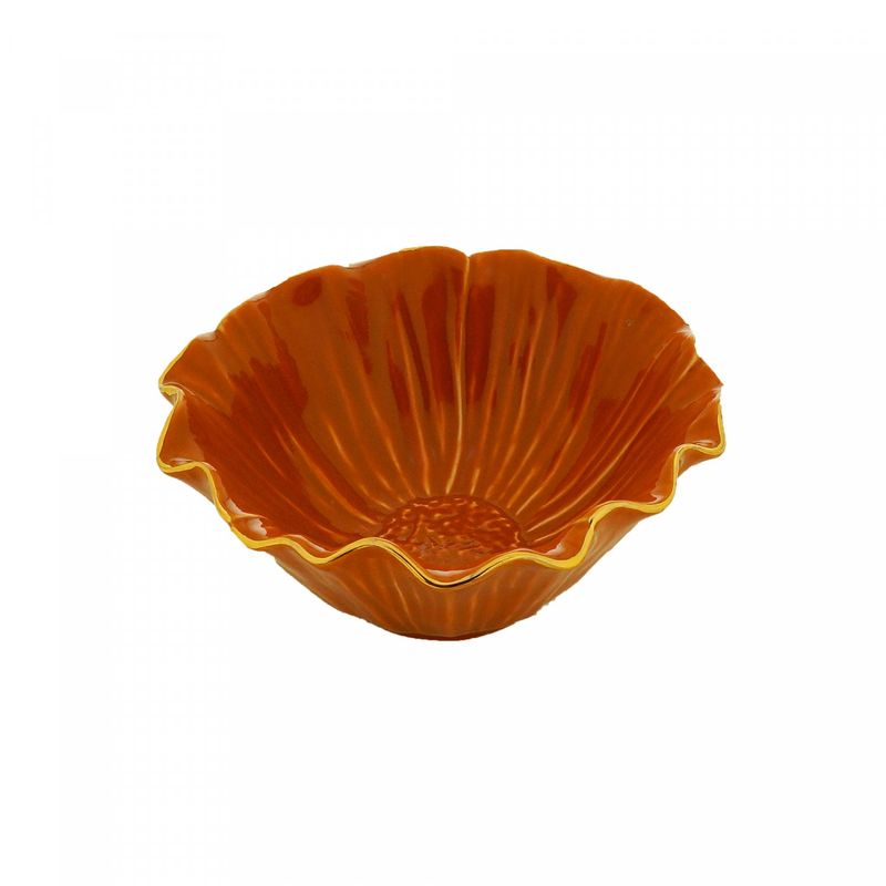 Vaso-Decorativo-de-Porcelana-Laranja-15cm-x-7cm-Wolff