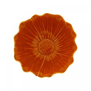 Vaso Decorativo de Porcelana Laranja 15cm x 7cm - Wolff
