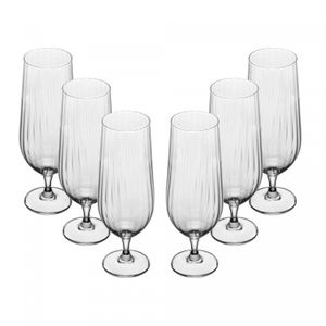 Conjunto 6 Taças para Cerveja De Cristal Ecológico Columba Optic 470Ml - Wolff