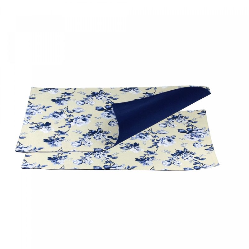 Jogo-Americano-2-Pecas-de-Algodao-Folhas-Azul-45cm-x-33cm-Wolff