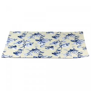 Jogo Americano 2 Peças de Algodão Folhas Azul 45cm x 33cm - Wolff
