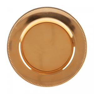Sousplat de Plástico Liso Dourado 33cm - Wolff