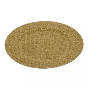 Sousplat de Plástico Mescla Palha 33cm - Wolff
