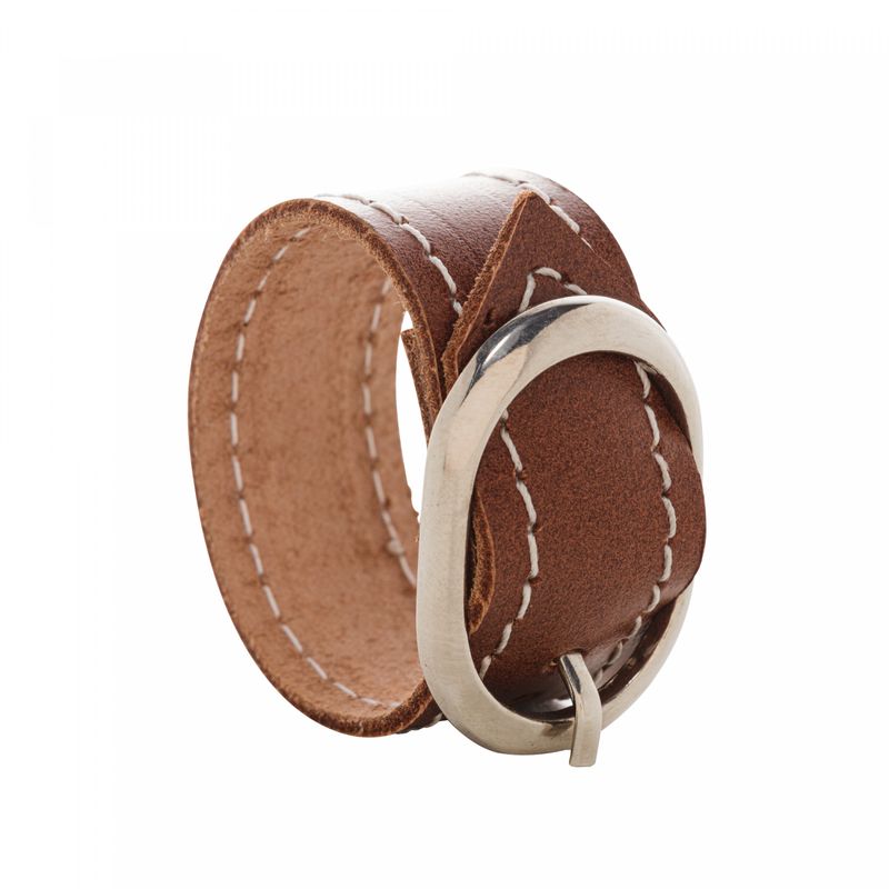 Conjunto-4-Aneis-para-Guardanapos-de-Couro-com-Fivela-Marrom-6cm-x-3cm-Wolff
