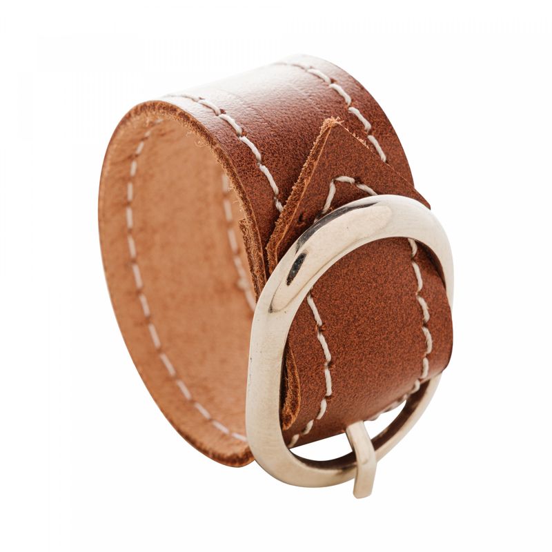 Conjunto-4-Aneis-para-Guardanapos-de-Couro-com-Fivela-Marrom-6cm-x-3cm-Wolff