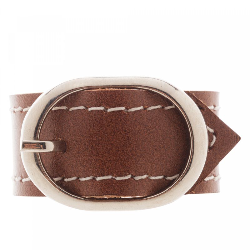 Conjunto-4-Aneis-para-Guardanapos-de-Couro-com-Fivela-Marrom-6cm-x-3cm-Wolff