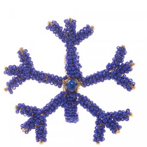 Conjunto 4 Anéis para Guardanapos de Metal Azul 8cm x 6cm - Wolff