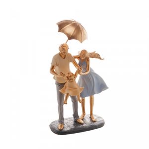 Figura Decorativa Família de Resina 6cm x 10cm x 33cm - Wolff