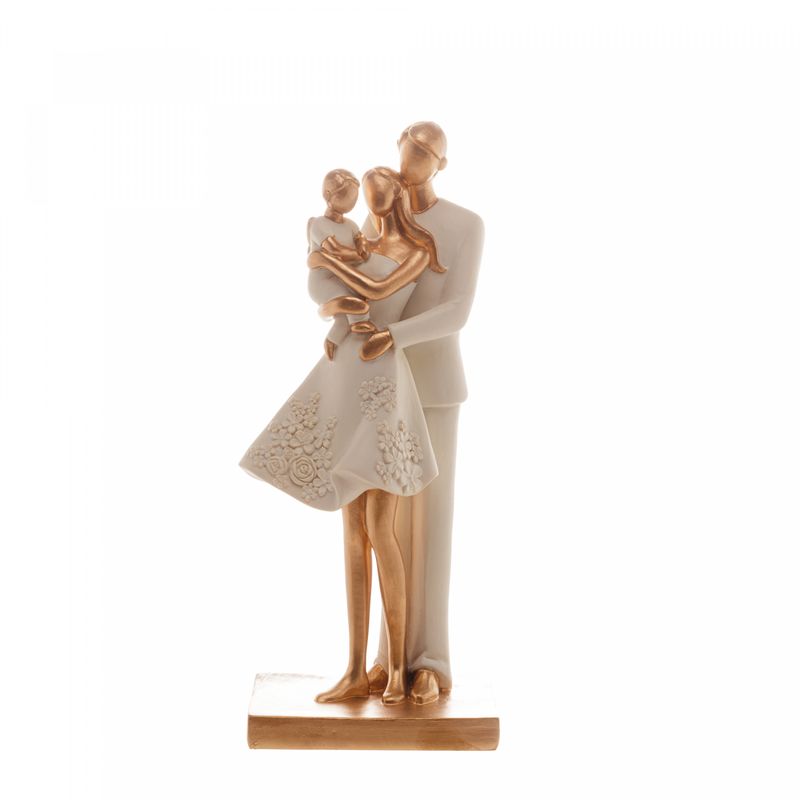 Figura-Decorativa-Familia-Unida-de-Resina-Branco-9cm-x-7cm-x-20cm-Wolff