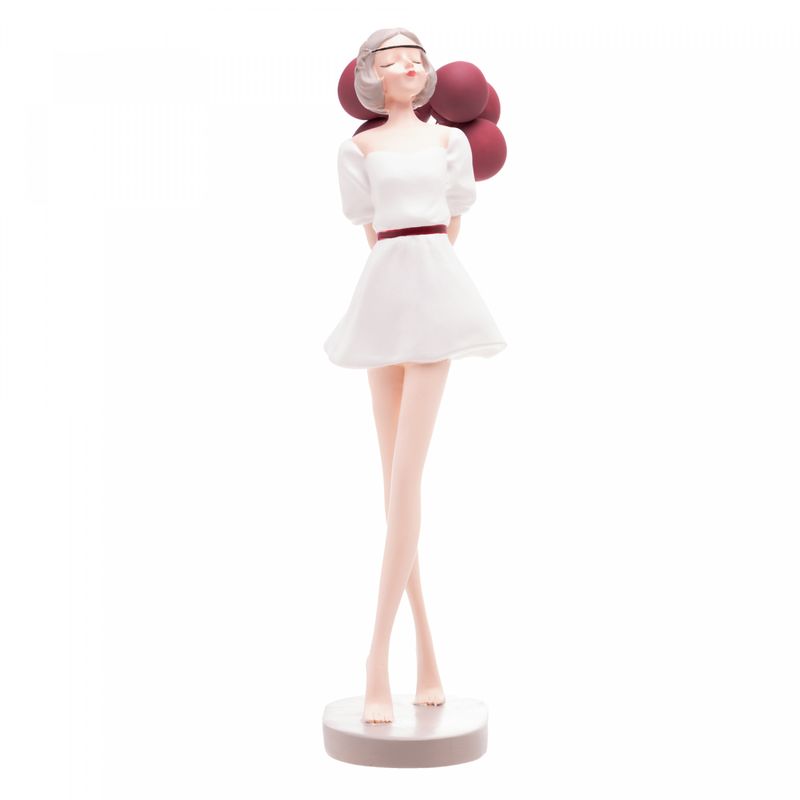 Figura-Decorativa-Boneca-com-Baloes-de-Resina-Vermelhos-8cm-x-13cm-x-28cm-Wolff