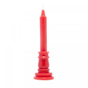 Vela de Parafina Classic Vermelha 7,5cm x 7,5cm x 25cm - Wolff
