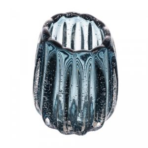 Vaso de Vidro Italy Azul 11cm x 10cm x 13cm - Wolff